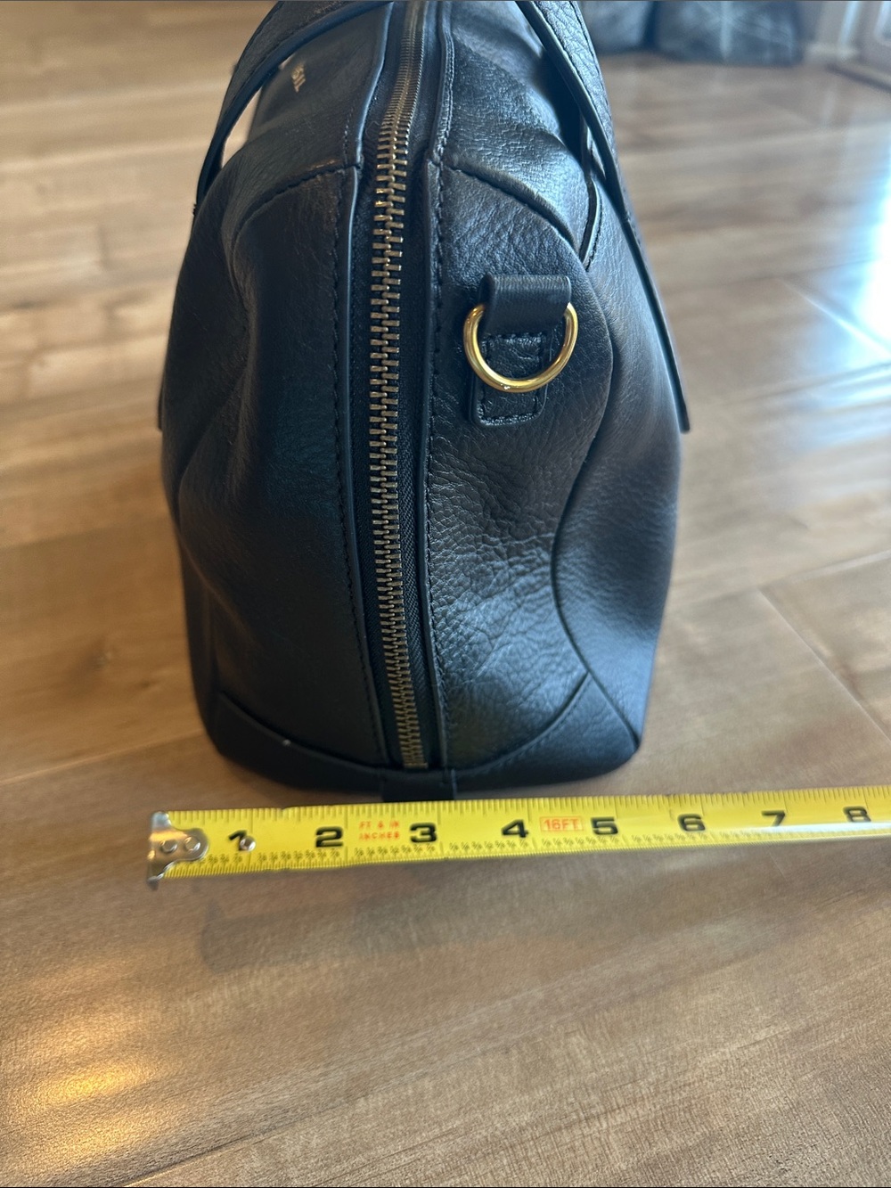 Fossil Black Leather Top-Handle Satchel - Picture 3 of 7